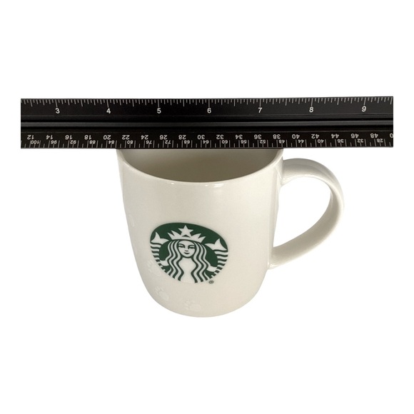 Starbucks Paw Print Coffee Tea Mug White With Green Mermaid - Picture 15 of 15